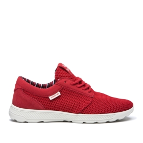 Supra Mens HAMMER RUN Cherry/Bone Low Top Shoes | CA-16593